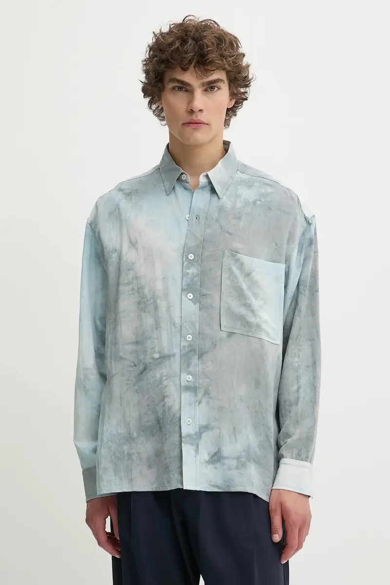 camicia in lino misto colore grigio MP18NARCISSE