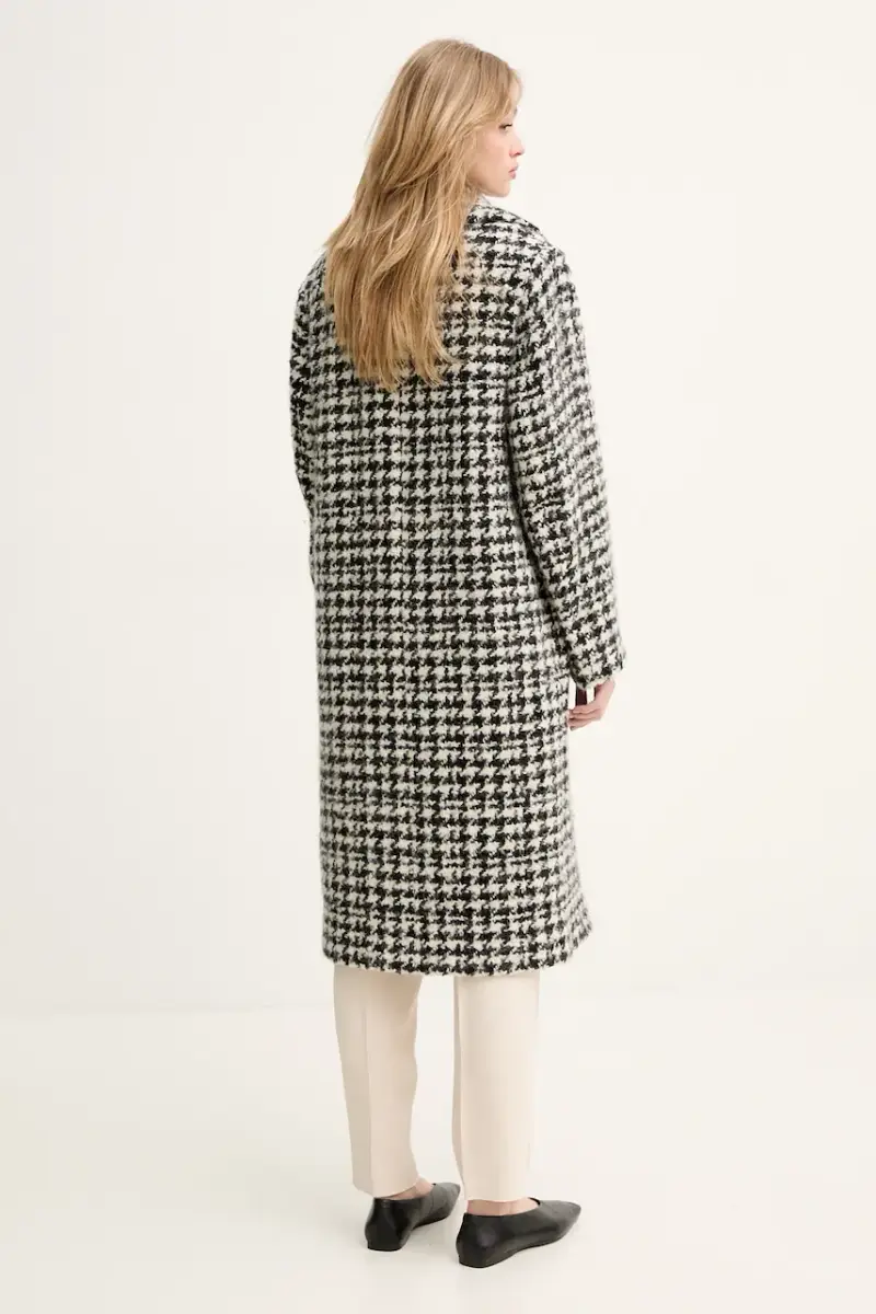 cappotto con aggiunta di lana donna colore nero WP137WYRA miniatura 3