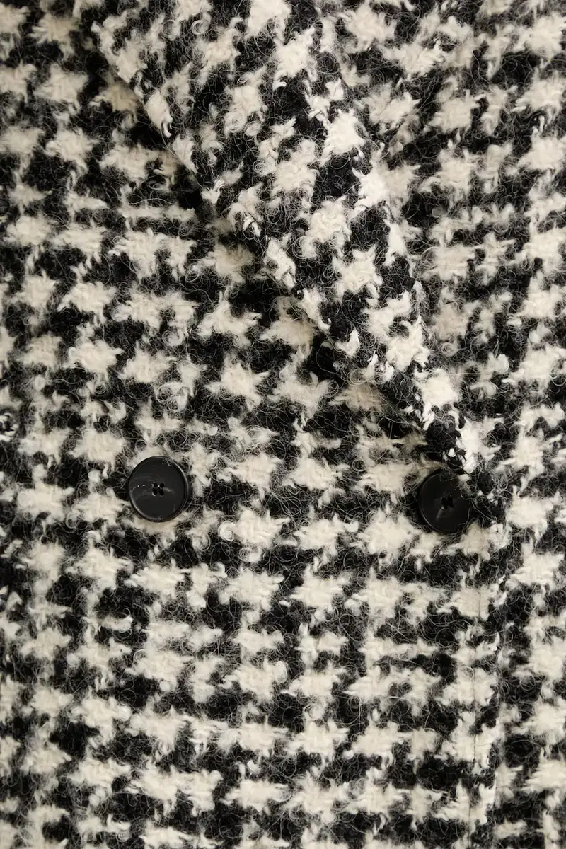 cappotto con aggiunta di lana donna colore nero WP137WYRA miniatura 4