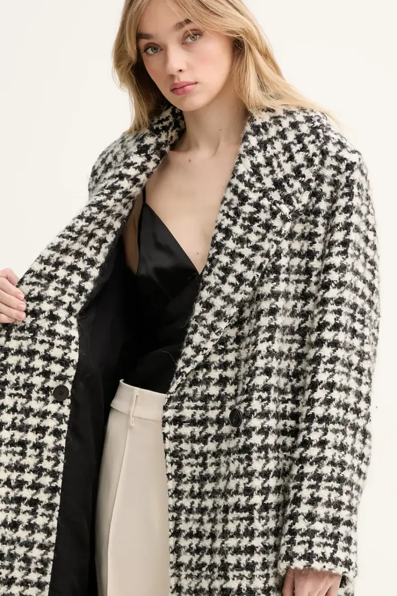 cappotto con aggiunta di lana donna colore nero WP137WYRA miniatura 5