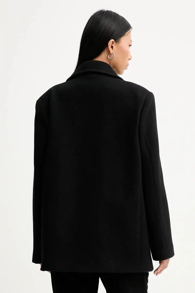 cappotto con lana WM137CARIBE colore nero CARIBE miniatura 3