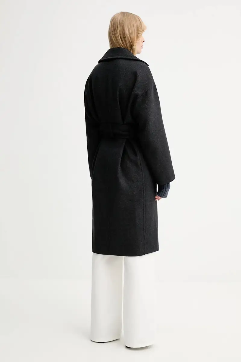 cappotto in lana colore grigio WP137MEALIA miniatura 2