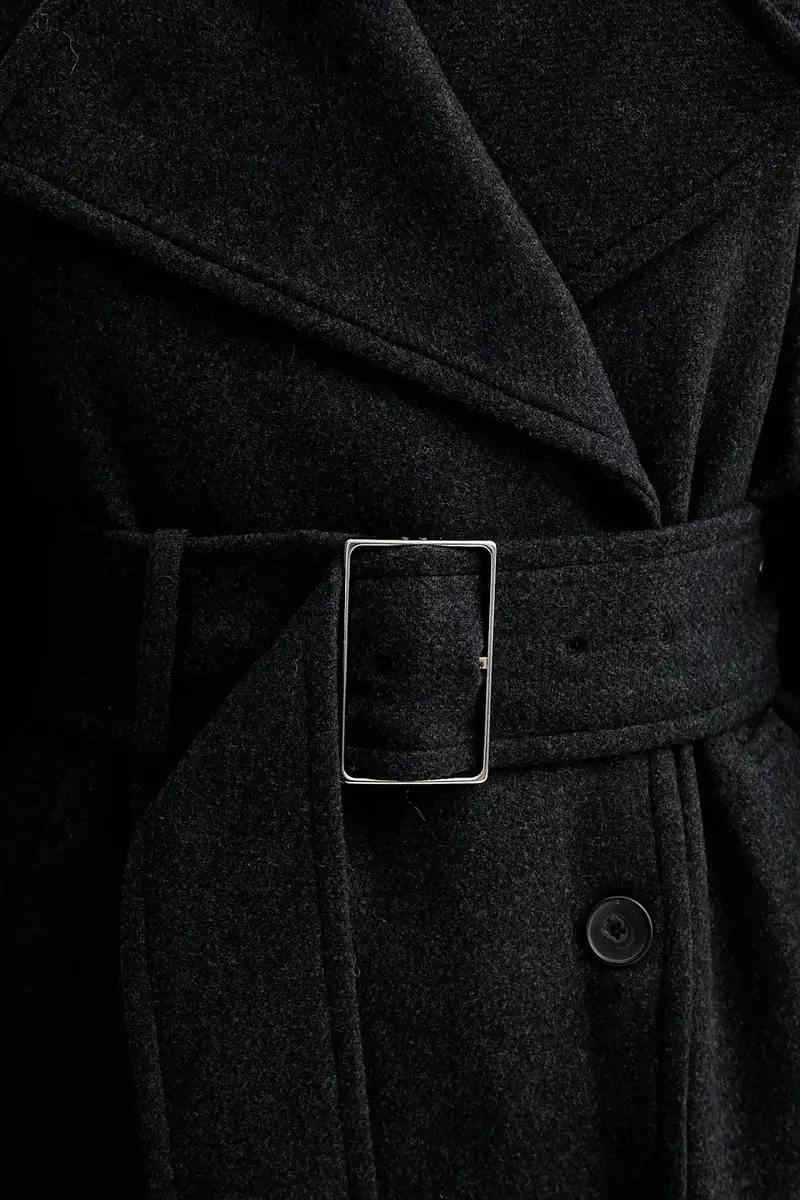 cappotto in lana colore grigio WP137MEALIA miniatura 5