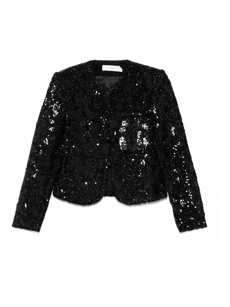 Giacca con paillettes Nero