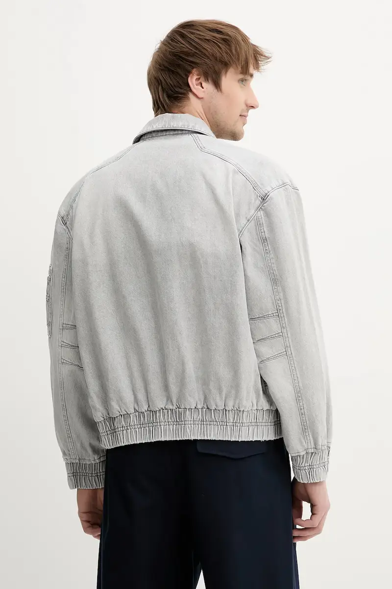 giacca di jeans colore grigio MP07AKSEL miniatura 3