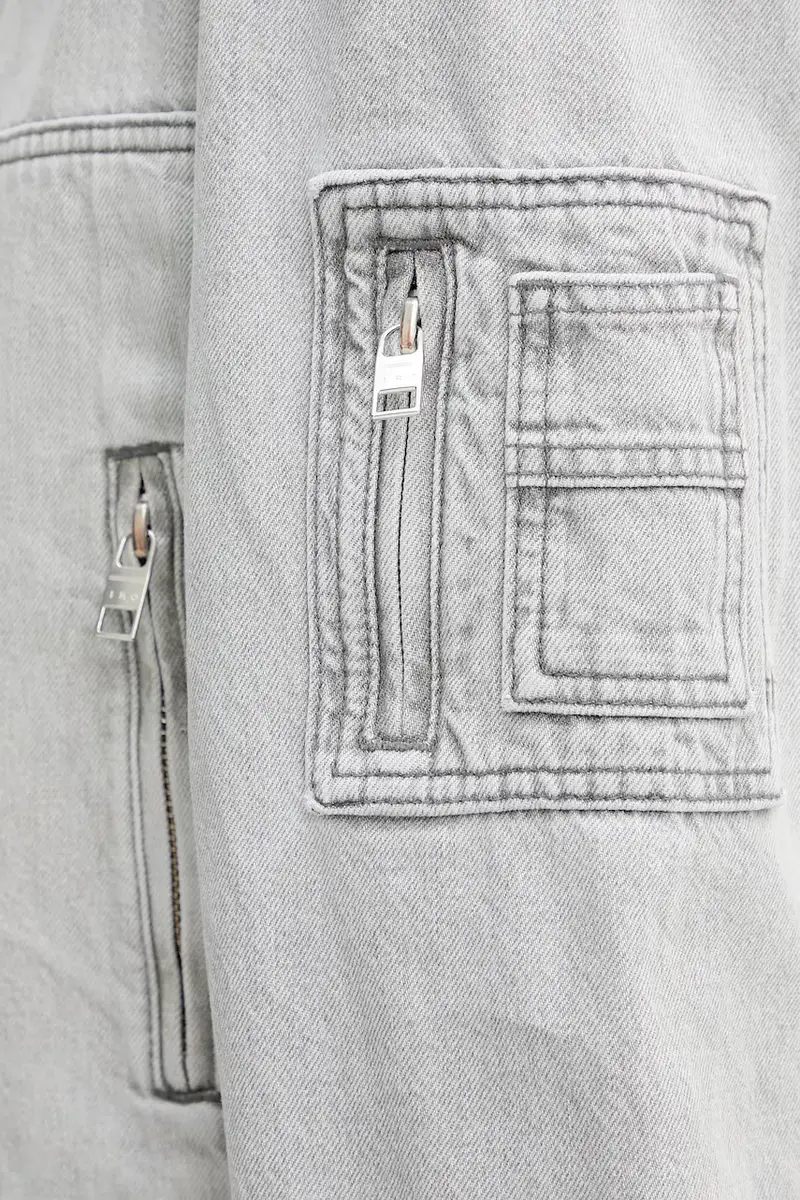 giacca di jeans colore grigio MP07AKSEL miniatura 5