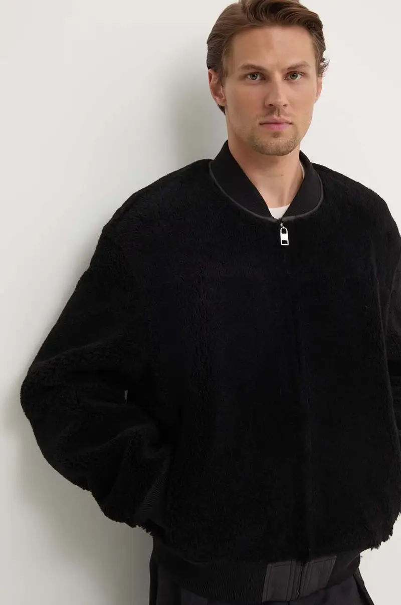 giacca in pelle duble face colore nero MP137MIEKO miniatura 2