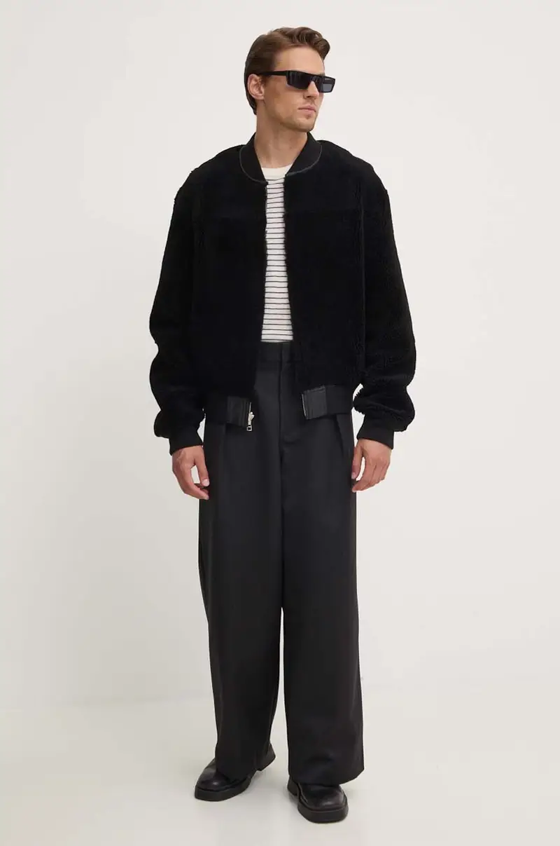 giacca in pelle duble face colore nero MP137MIEKO miniatura 3