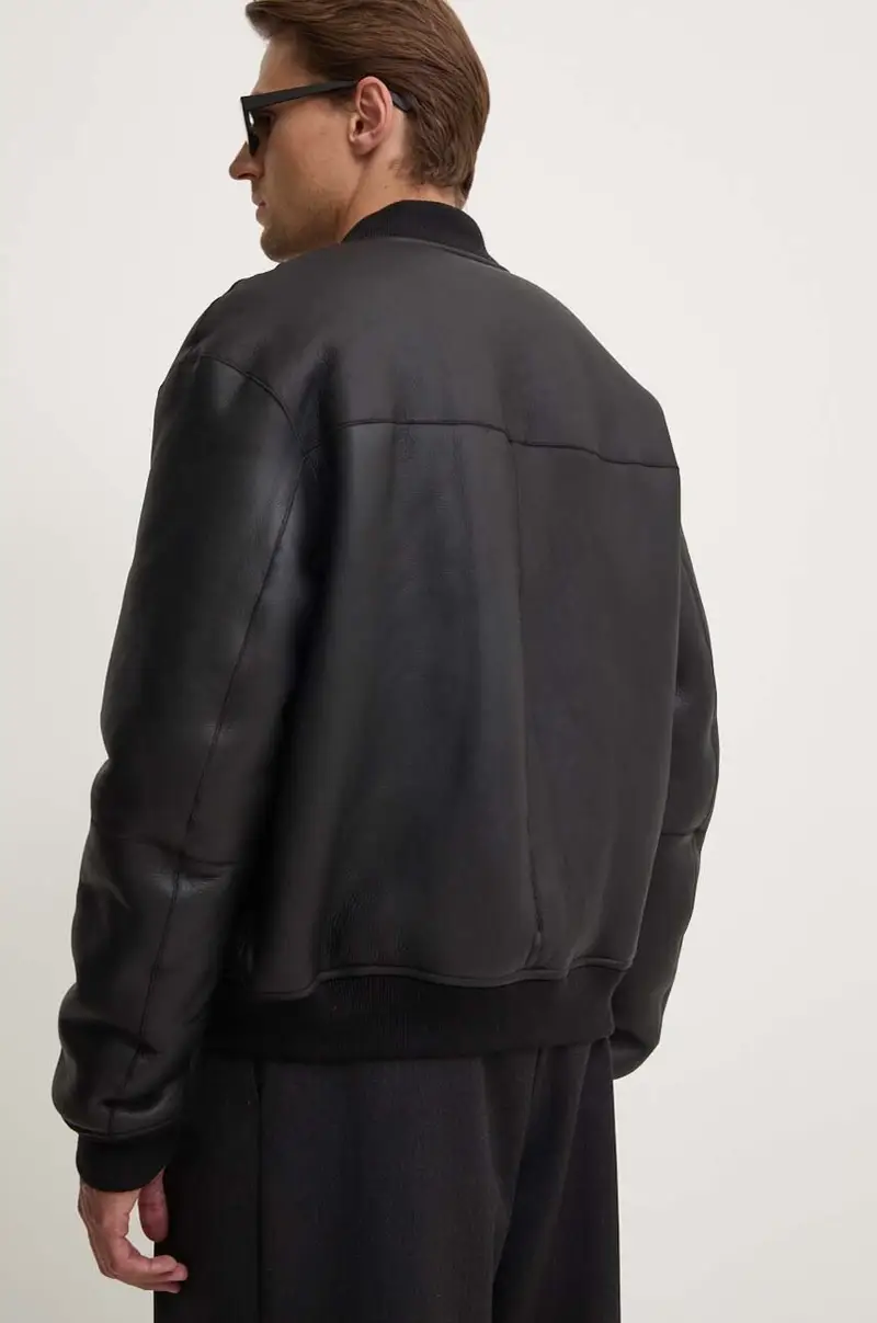 giacca in pelle duble face colore nero MP137MIEKO miniatura 5