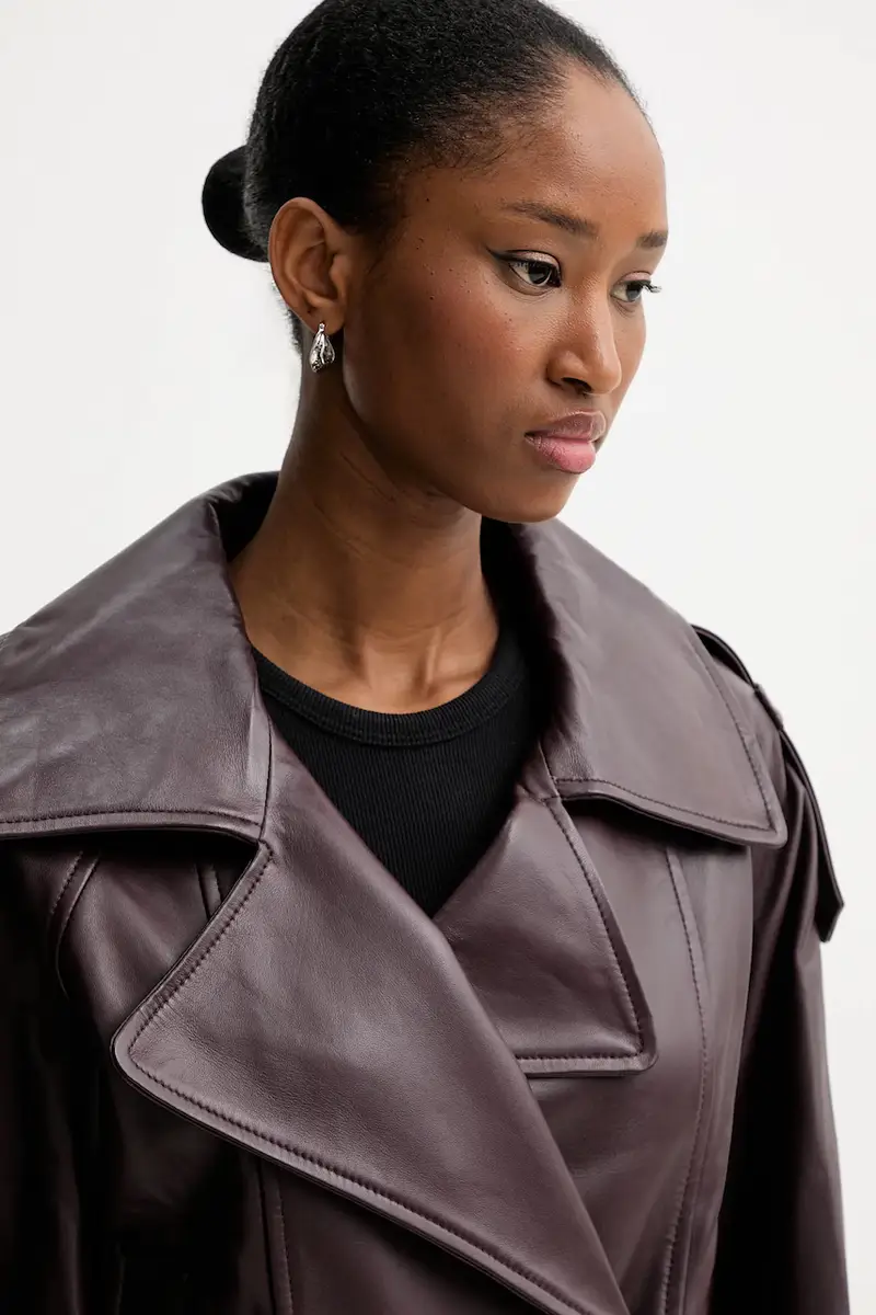 giacca in pelle WM137YURIA YURIA Granata miniatura 4