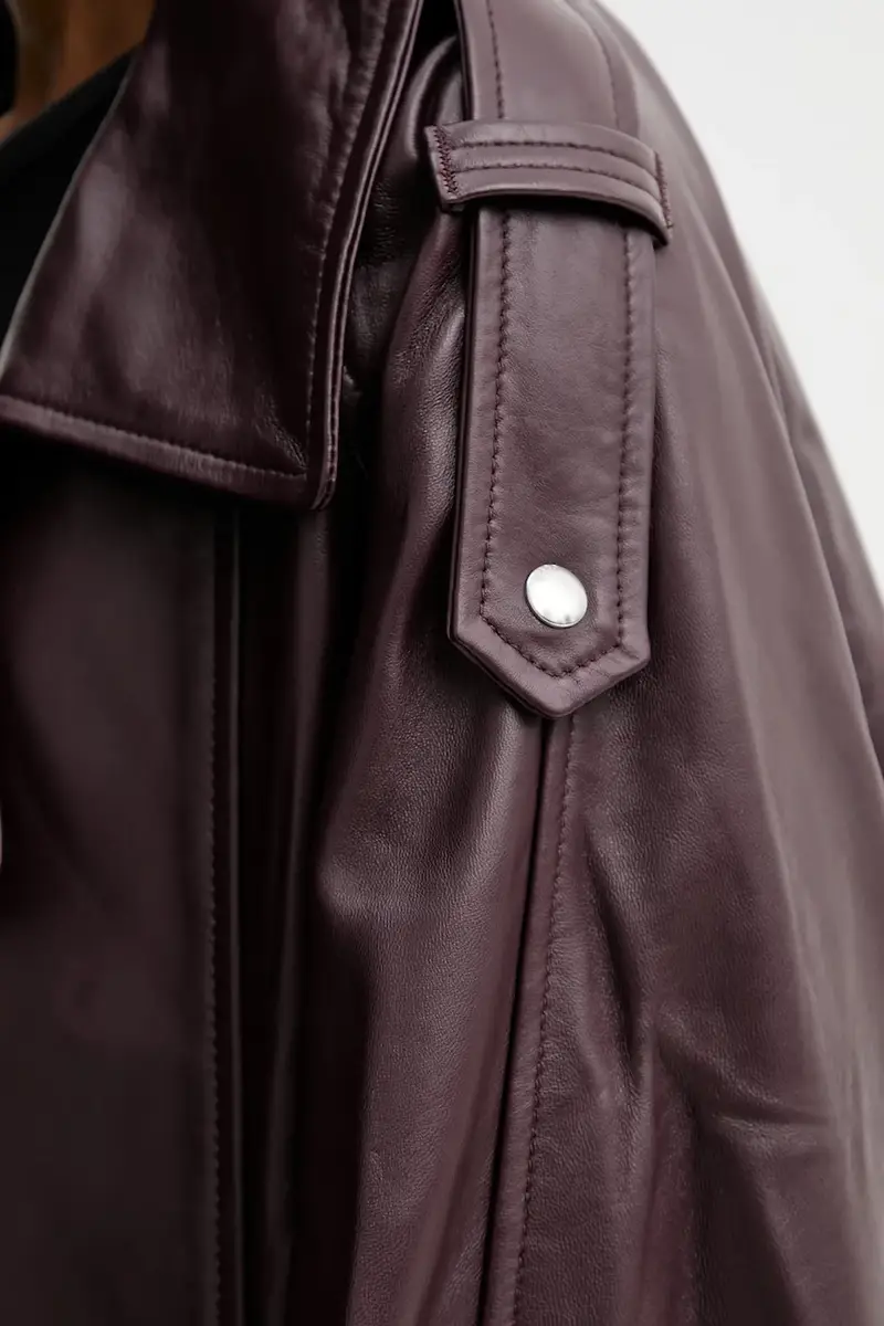 giacca in pelle WM137YURIA YURIA Granata miniatura 5