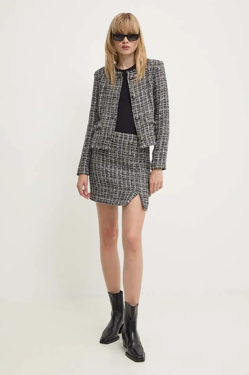 gonna con aggiunta di lana colore grigio WP31BRYAN miniatura 2