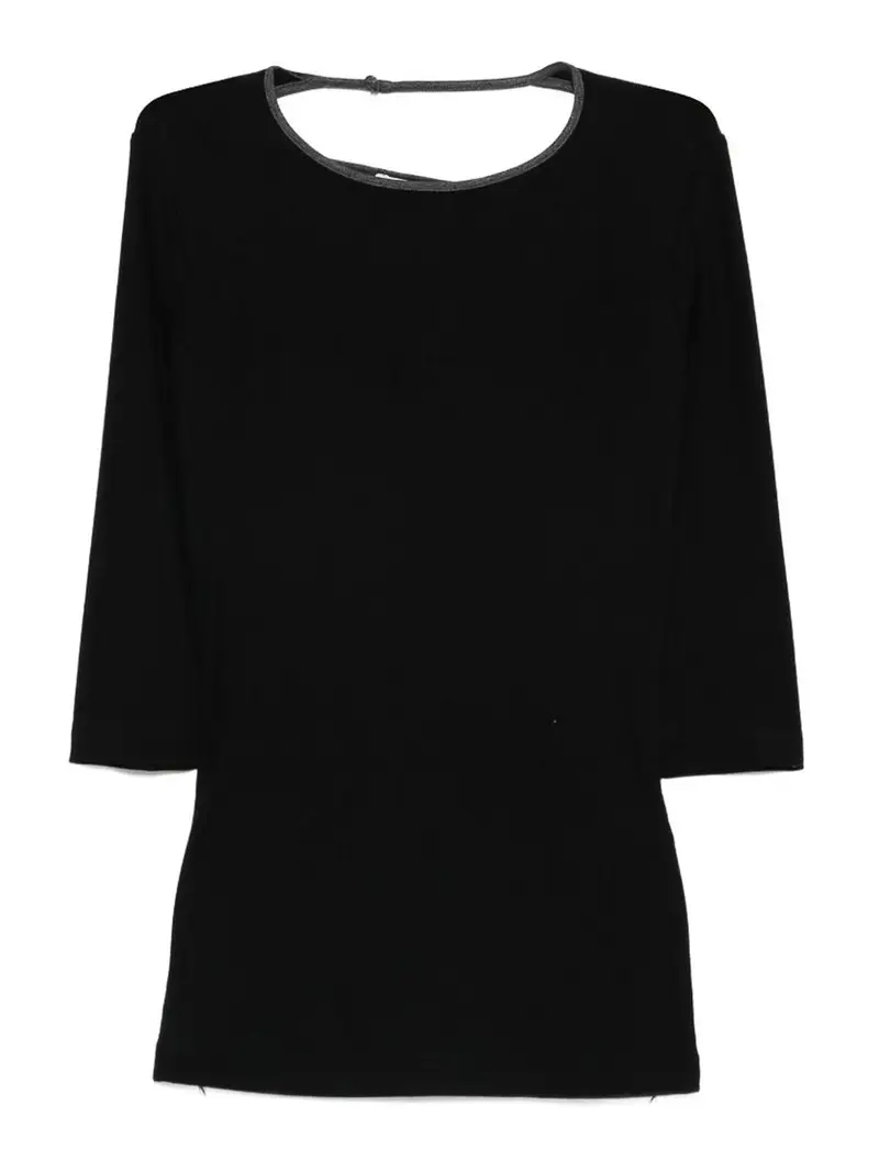 Maglione a coste Thanya Nero