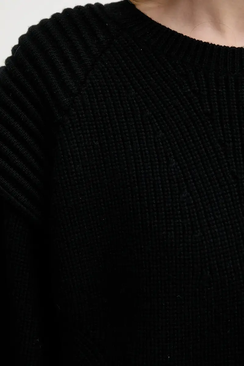 maglione in lana donna colore nero WF12AHANU miniatura 5