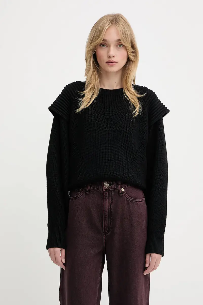 maglione in lana donna colore nero WF12AHANU