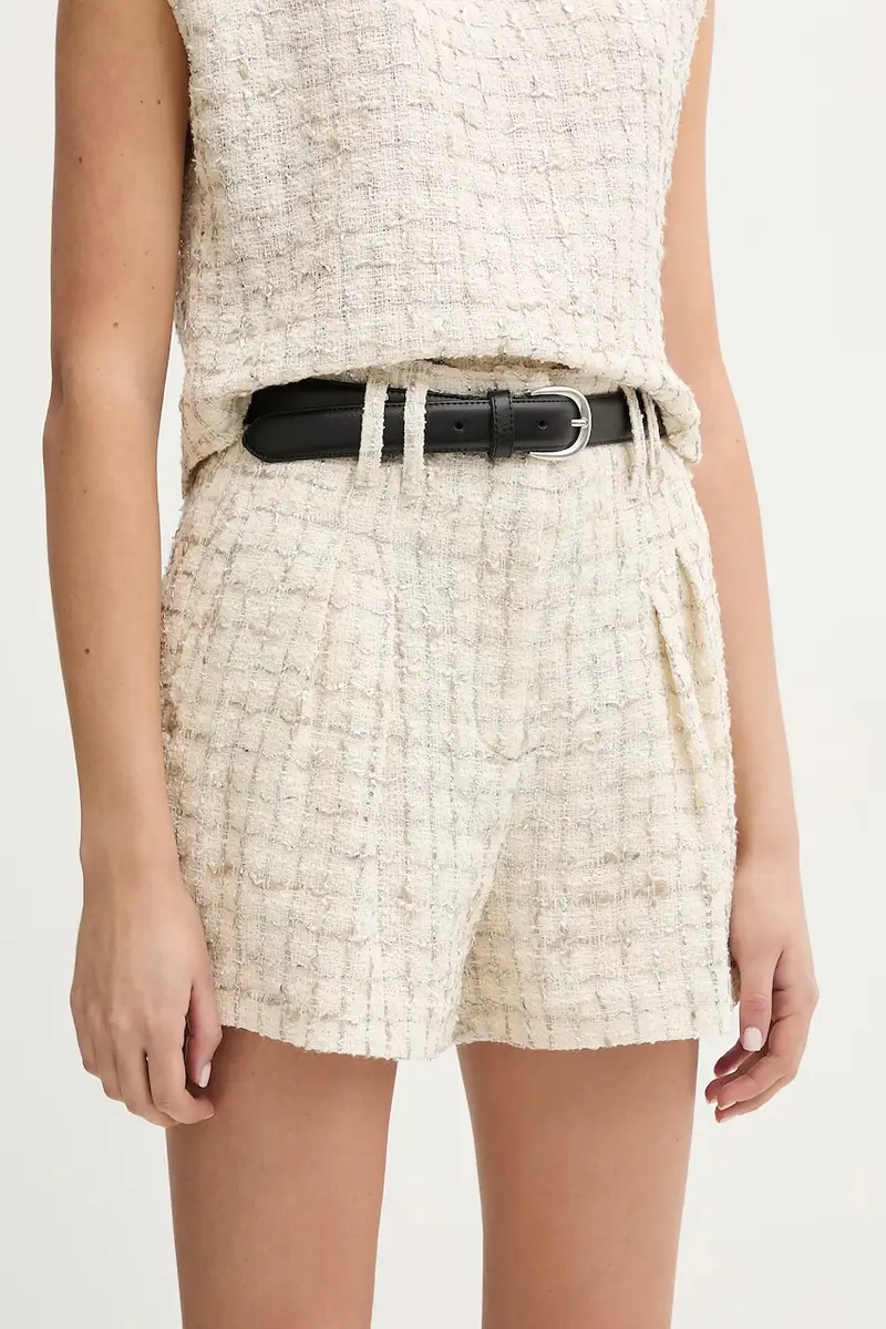 pantaloncini in lino misto donna colore beige WP30XAGA