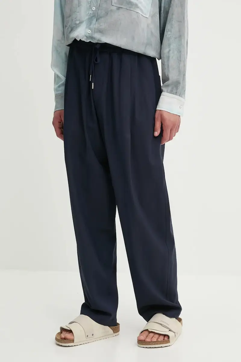 pantaloni in lana colore blu navy MP23URSIN