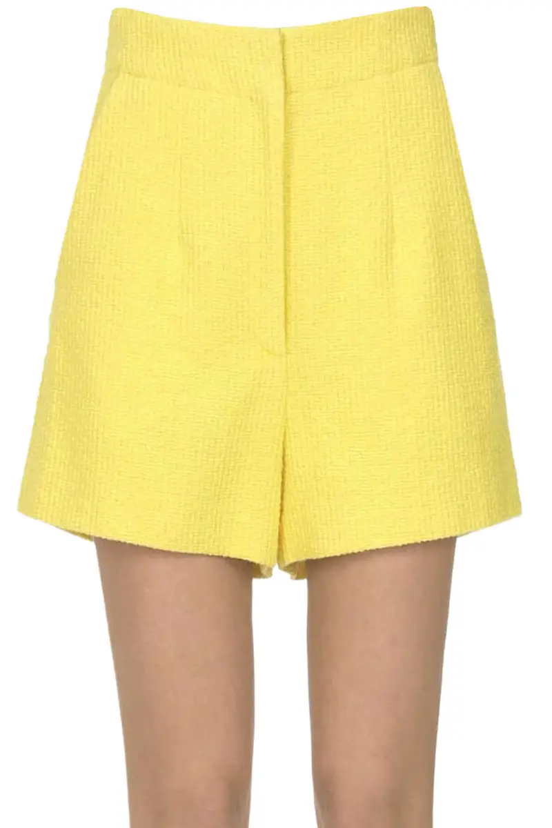 Shorts in bouclè Giallo