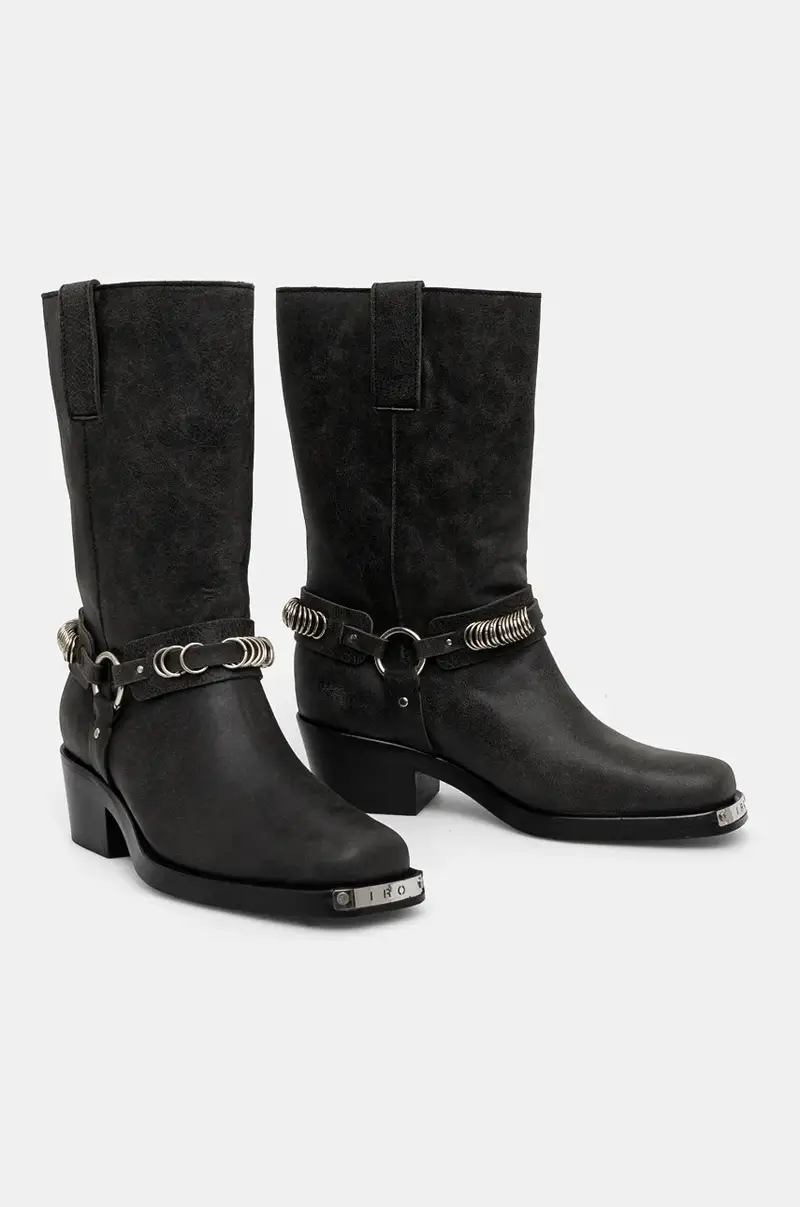 stivaletti alla caviglia in pelle Motty Used donna colore nero WP121MOTTYUSED