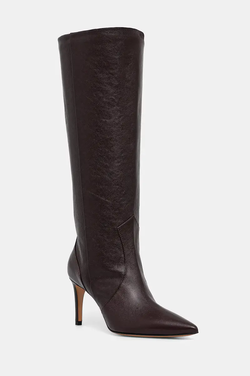 stivali in pelle Davyn Vintage donna colore granata WM39DAVYNVIN