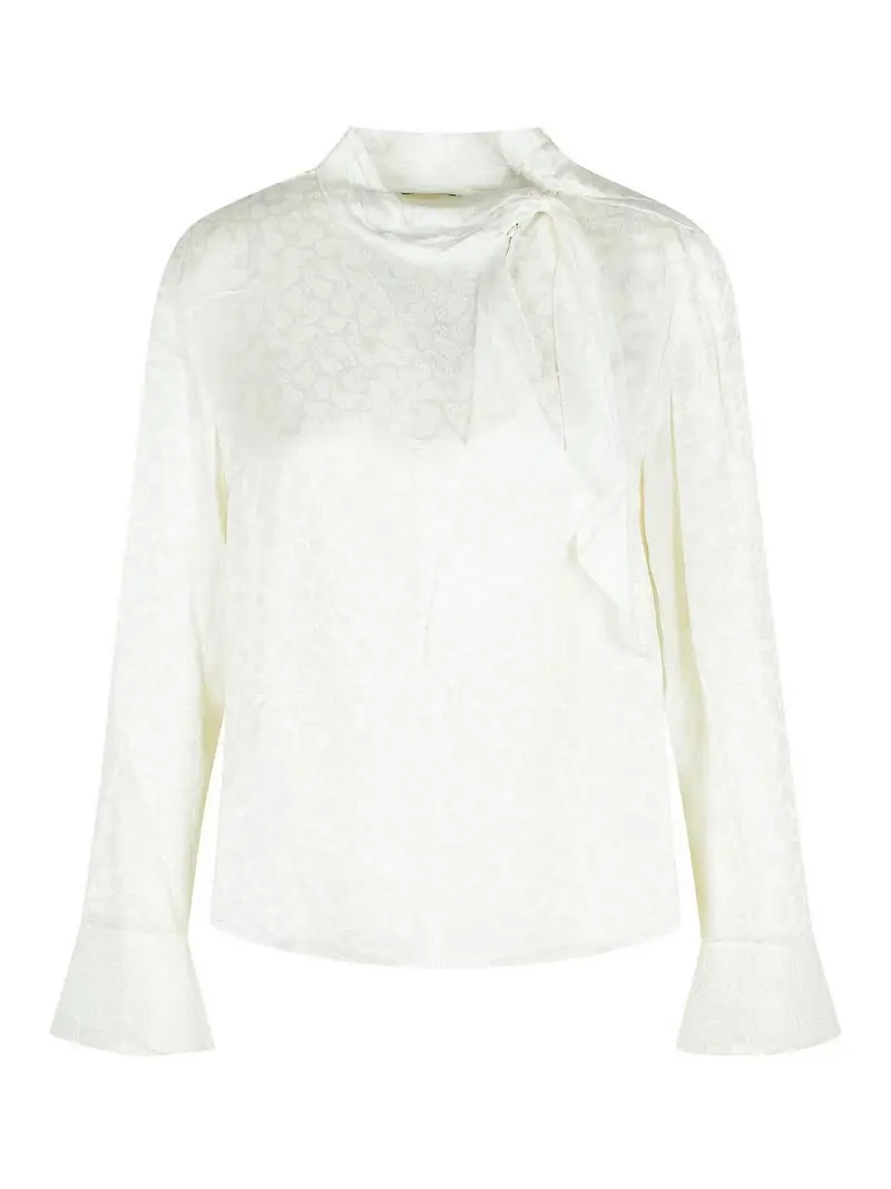 Blusa Raphaella in seta e viscosa bianca Bianco