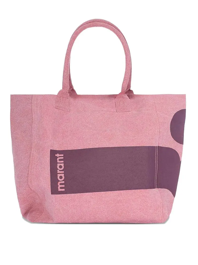 Borsa Shopping Yenky In Cotone Rosa Color Carne E Neutri