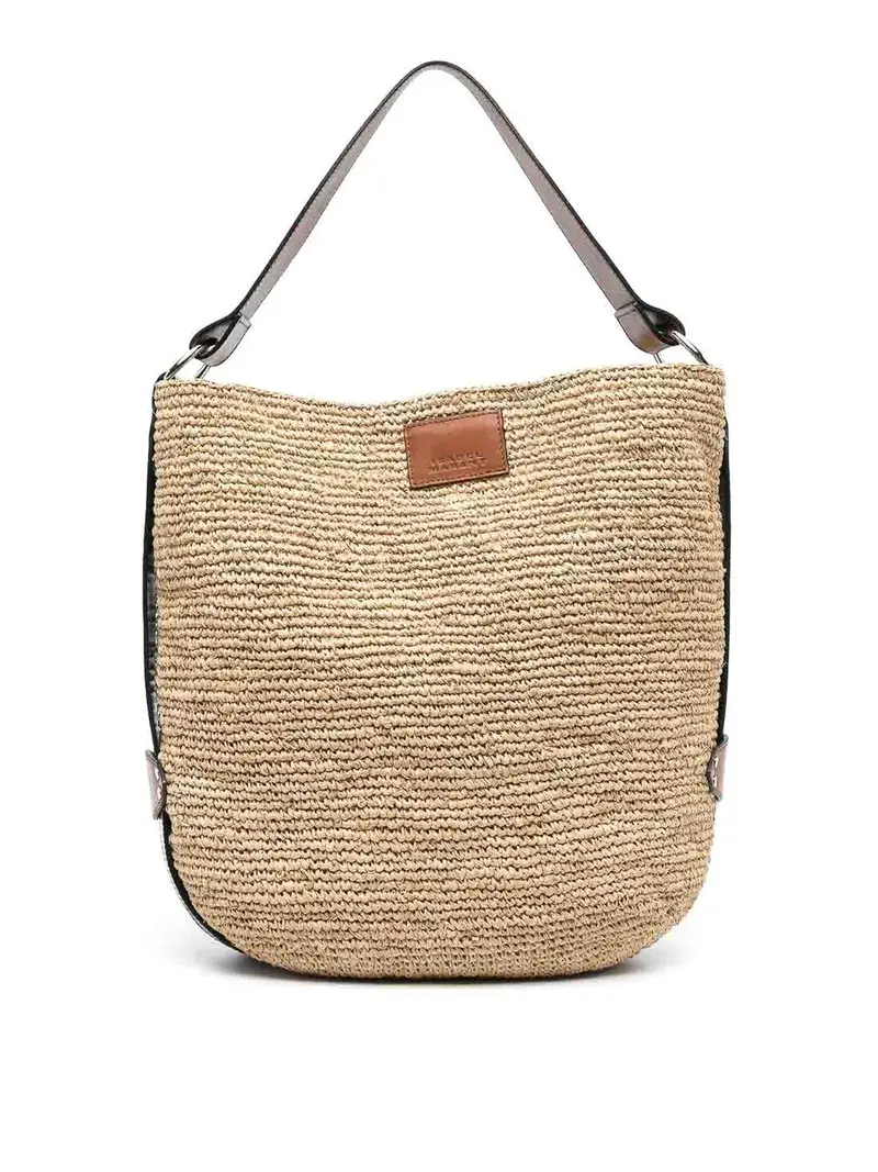 Borsa tote in rafia Bayia Beige