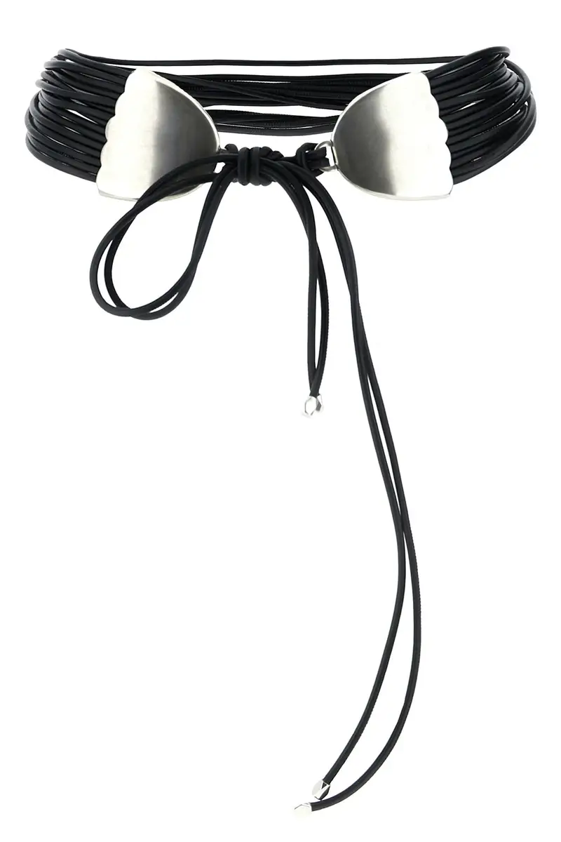 Isabel Marant Cintura Brandy in pelle di agnello nera