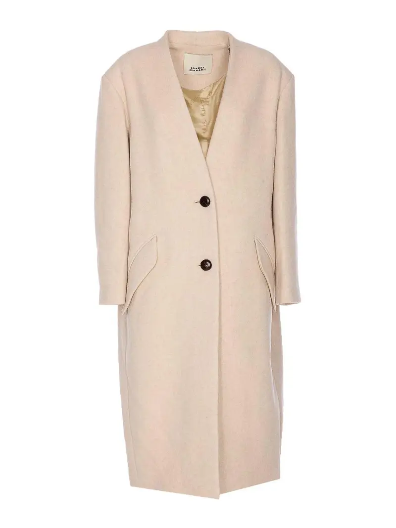 Cappotto floreale Beige