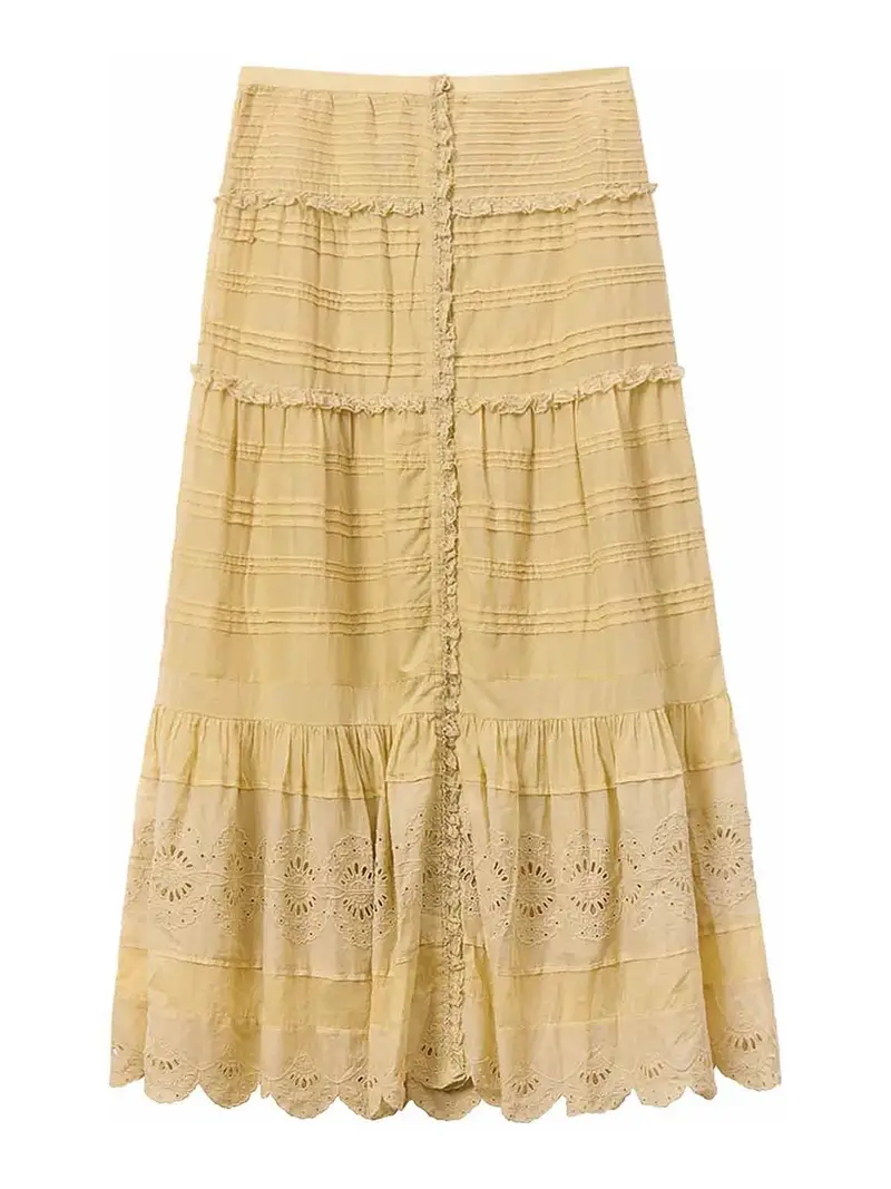 Gonna Paoline In Cotone Organico Giallo