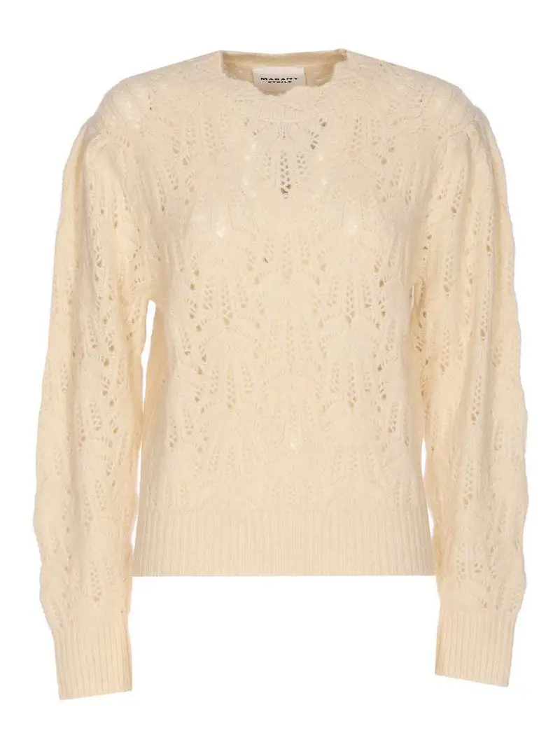 Maglione bianco a maglia bianca