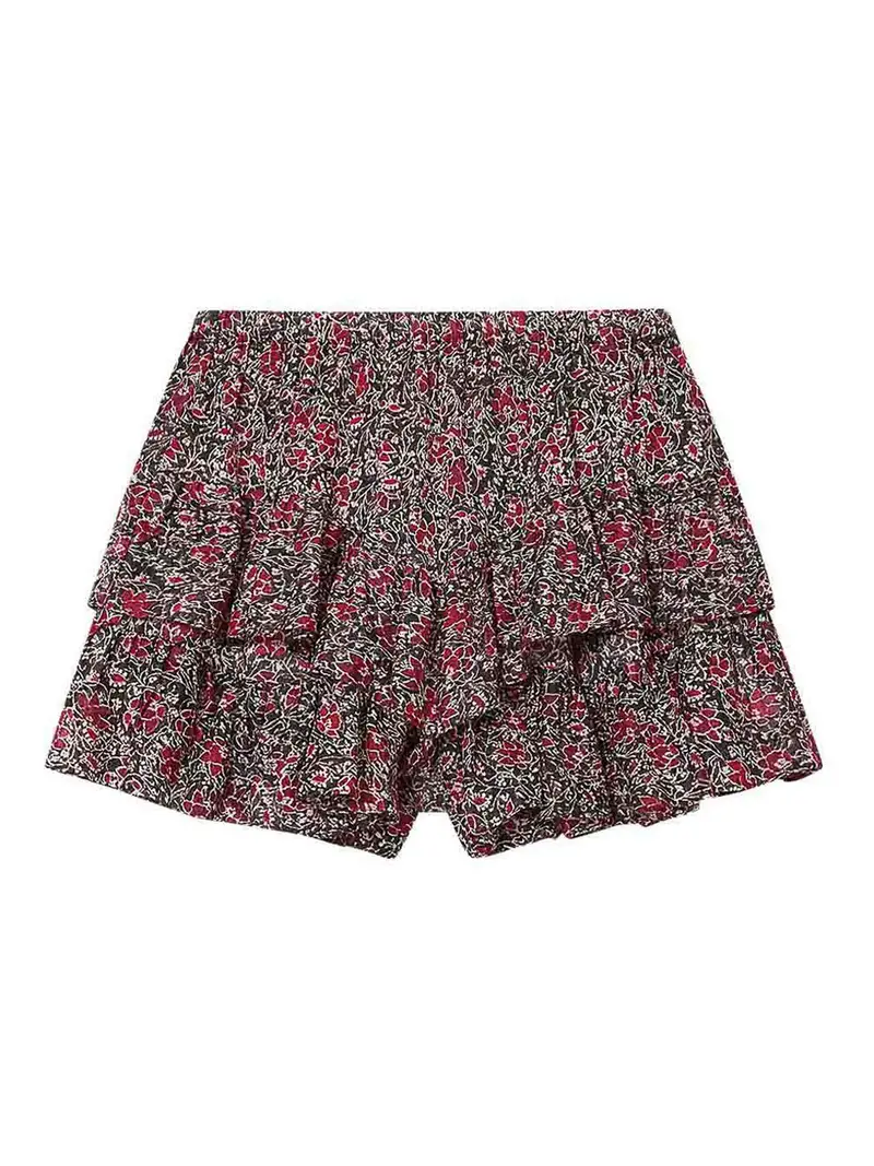 Shorts In Cotone Con Stampa Floreale Rosa Color Carne E Neutri