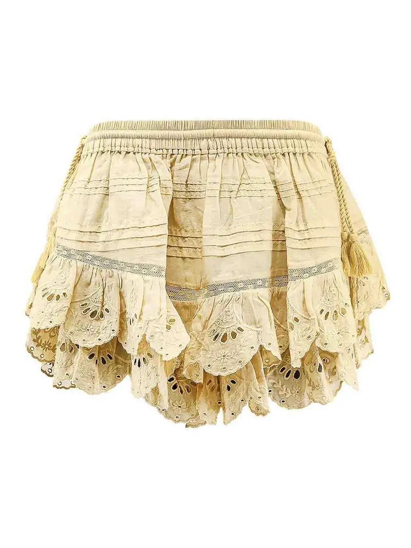 Shorts Puria In Cotone Organico Giallo