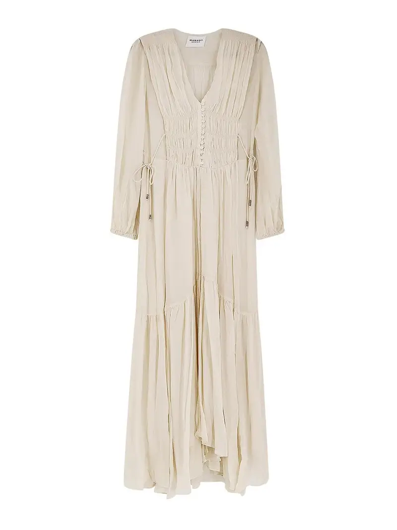 Vestito Briane In Viscosa Beige