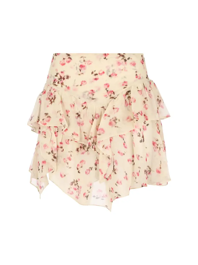 Gonna Con Volant BEIGE miniatura 2