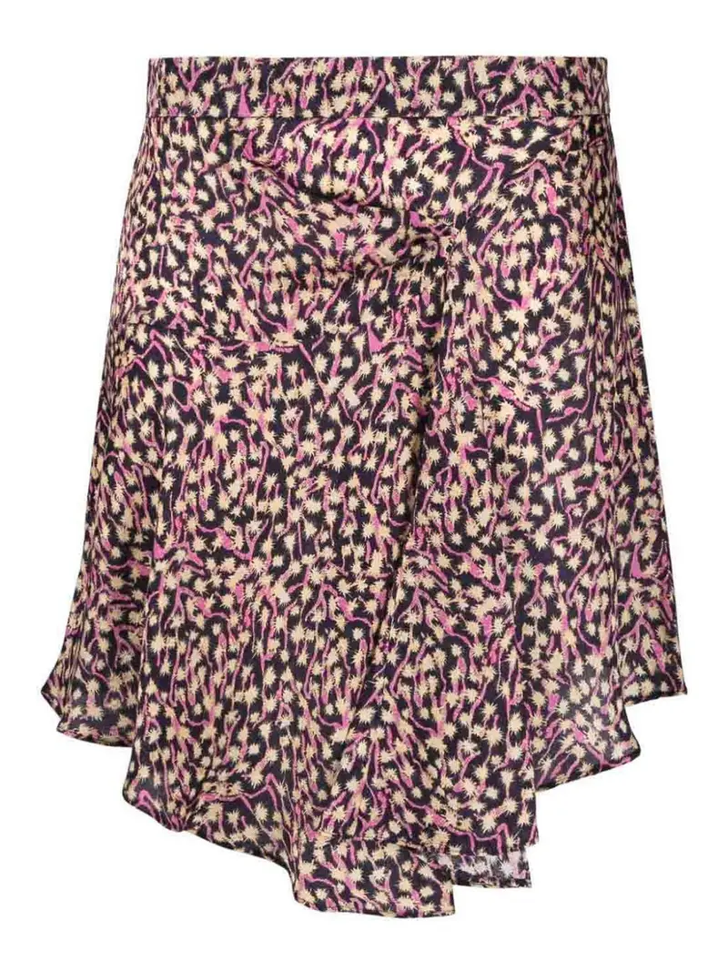 Gonna drappeggiata asimmetrica Selena Multicolore