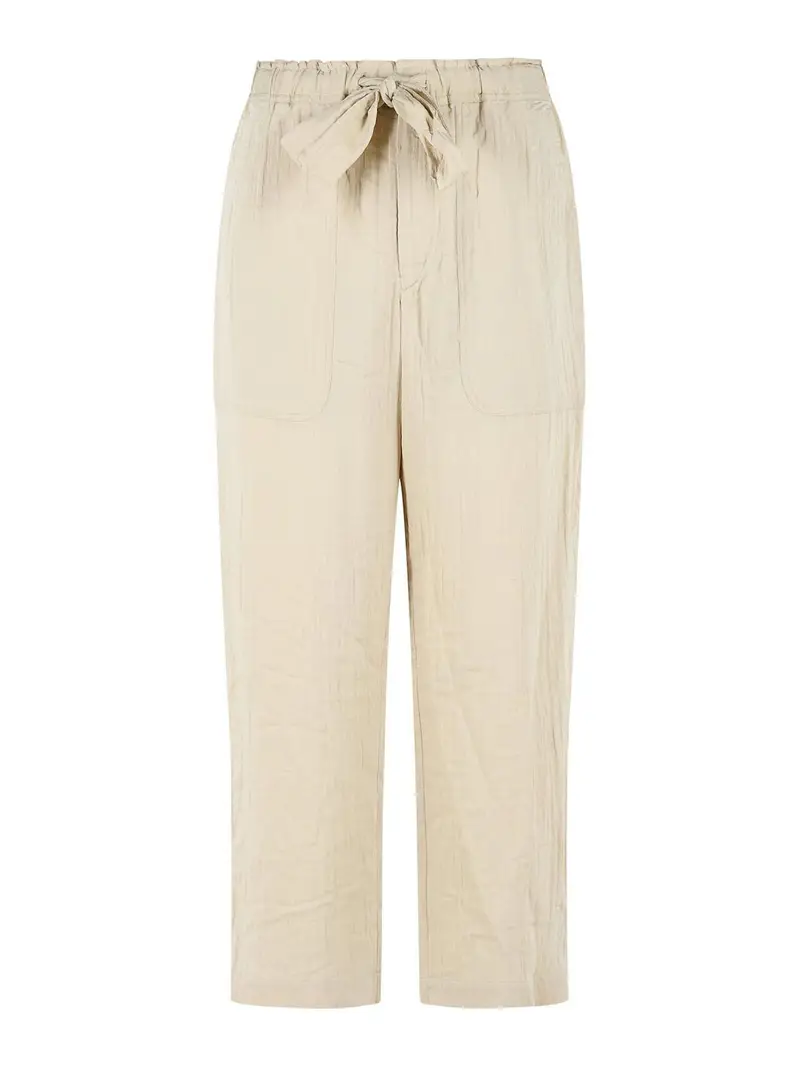 Pantaloni Bilna in misto cotone beige