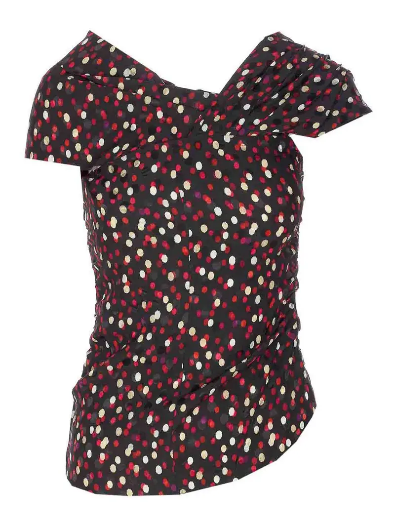 Top Esen multicolore Nero