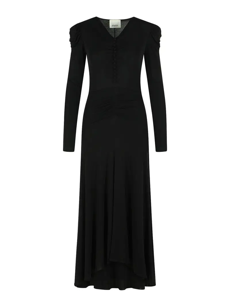 Vestito Nejma in viscosa nera Nero