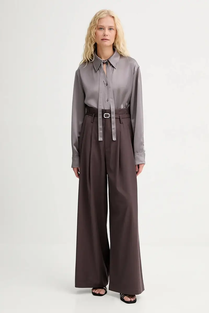 camicia donna colore grigio IS25FW-C059-T008 miniatura 2