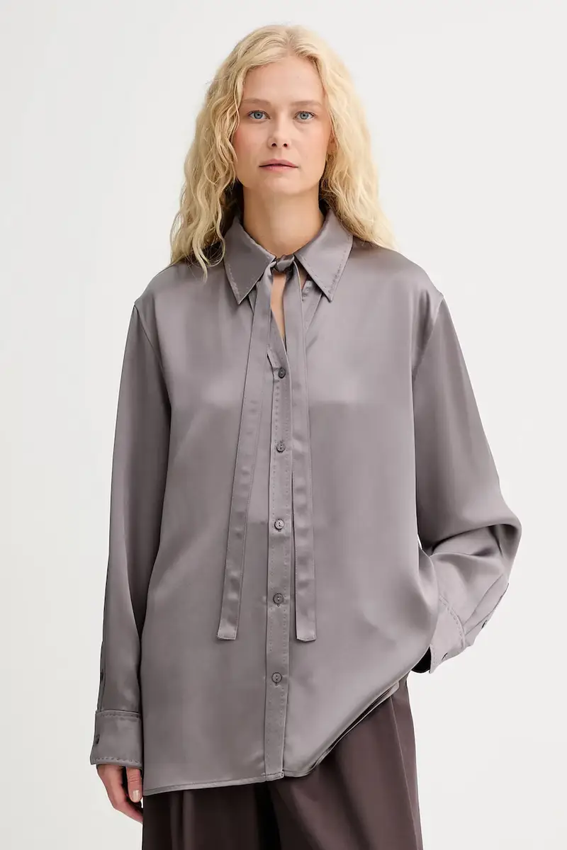 camicia donna colore grigio IS25FW-C059-T008