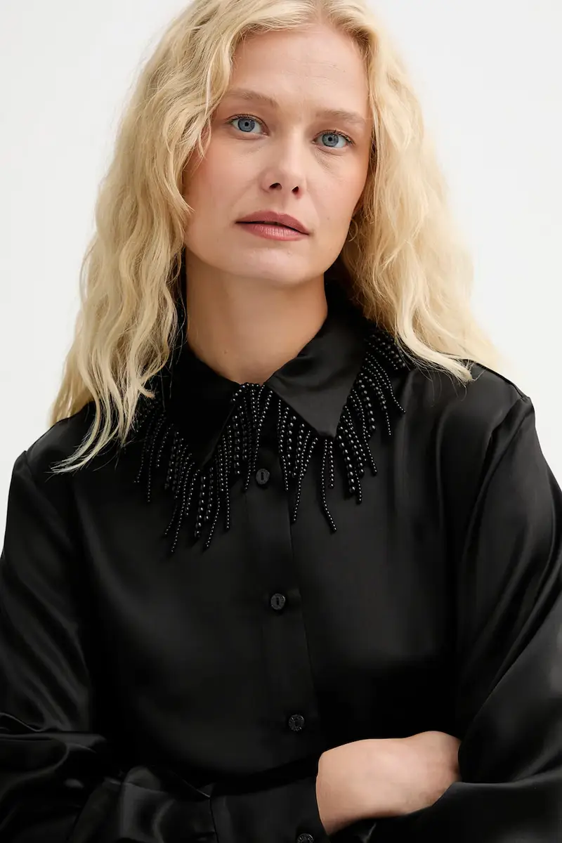 camicia donna colore nero IS25FW-C079-T008 miniatura 4