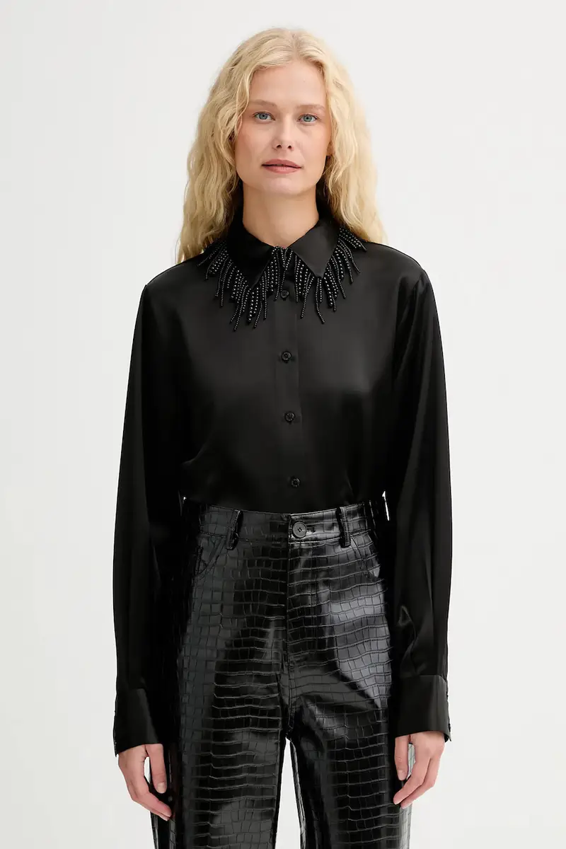 camicia donna colore nero IS25FW-C079-T008