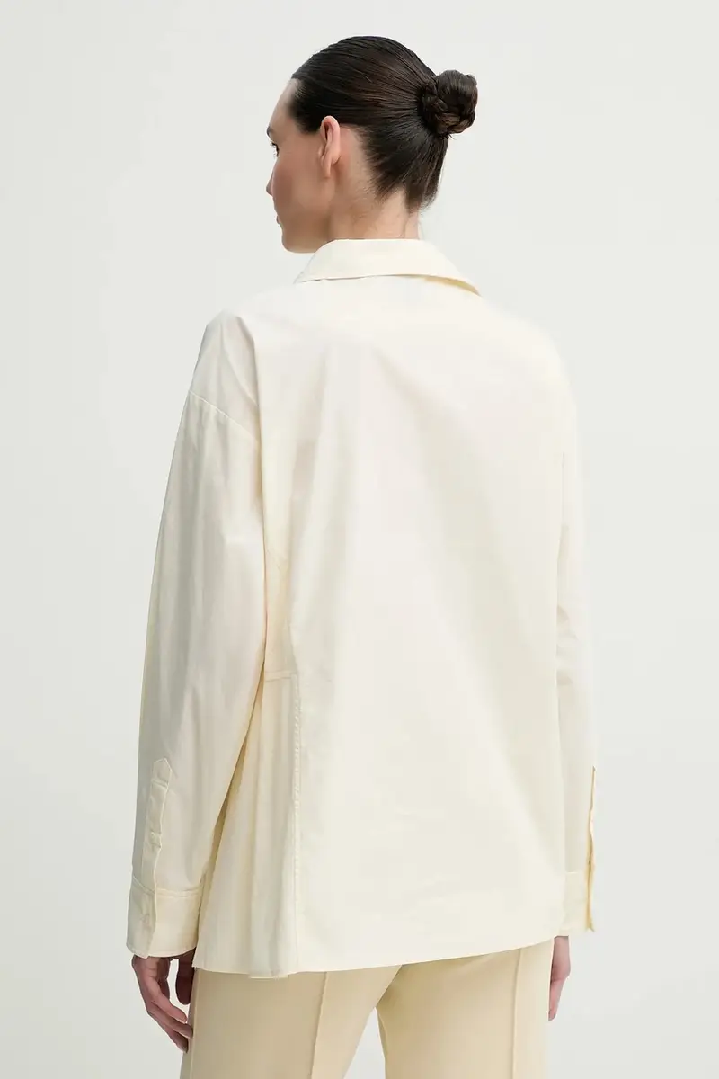 camicia in cotone donna colore beige IS25SS-C150-T012-MOD miniatura 3