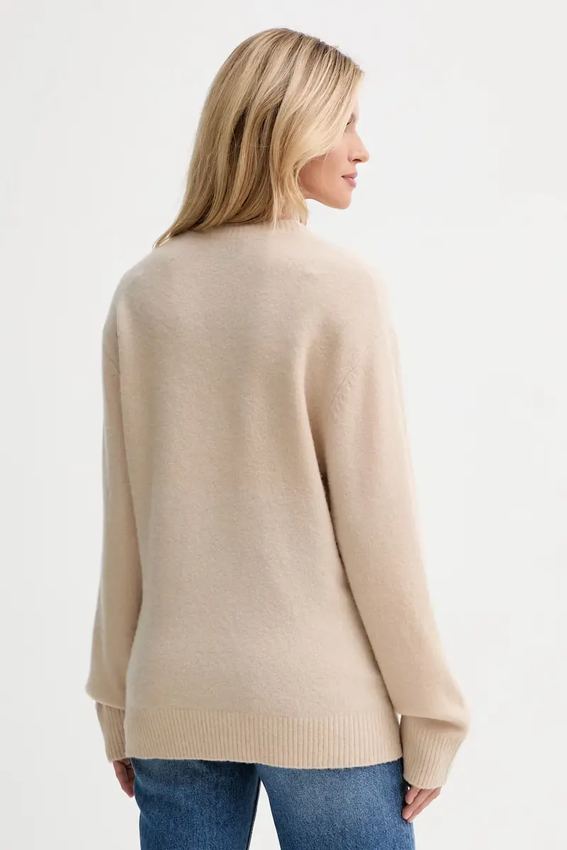 cardigan con lana colore beige IS25FW-M152-F007 miniatura 3