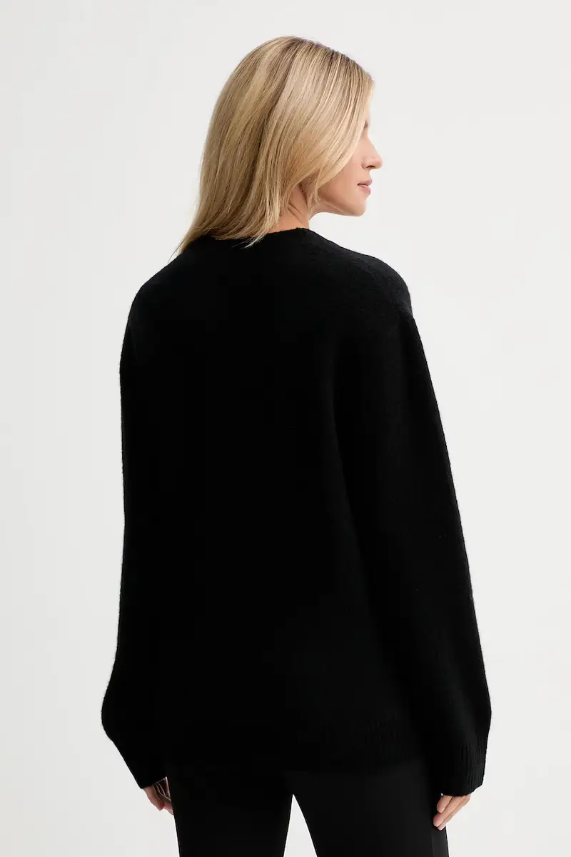 cardigan con lana colore nero IS25FW-M152-F007 miniatura 3