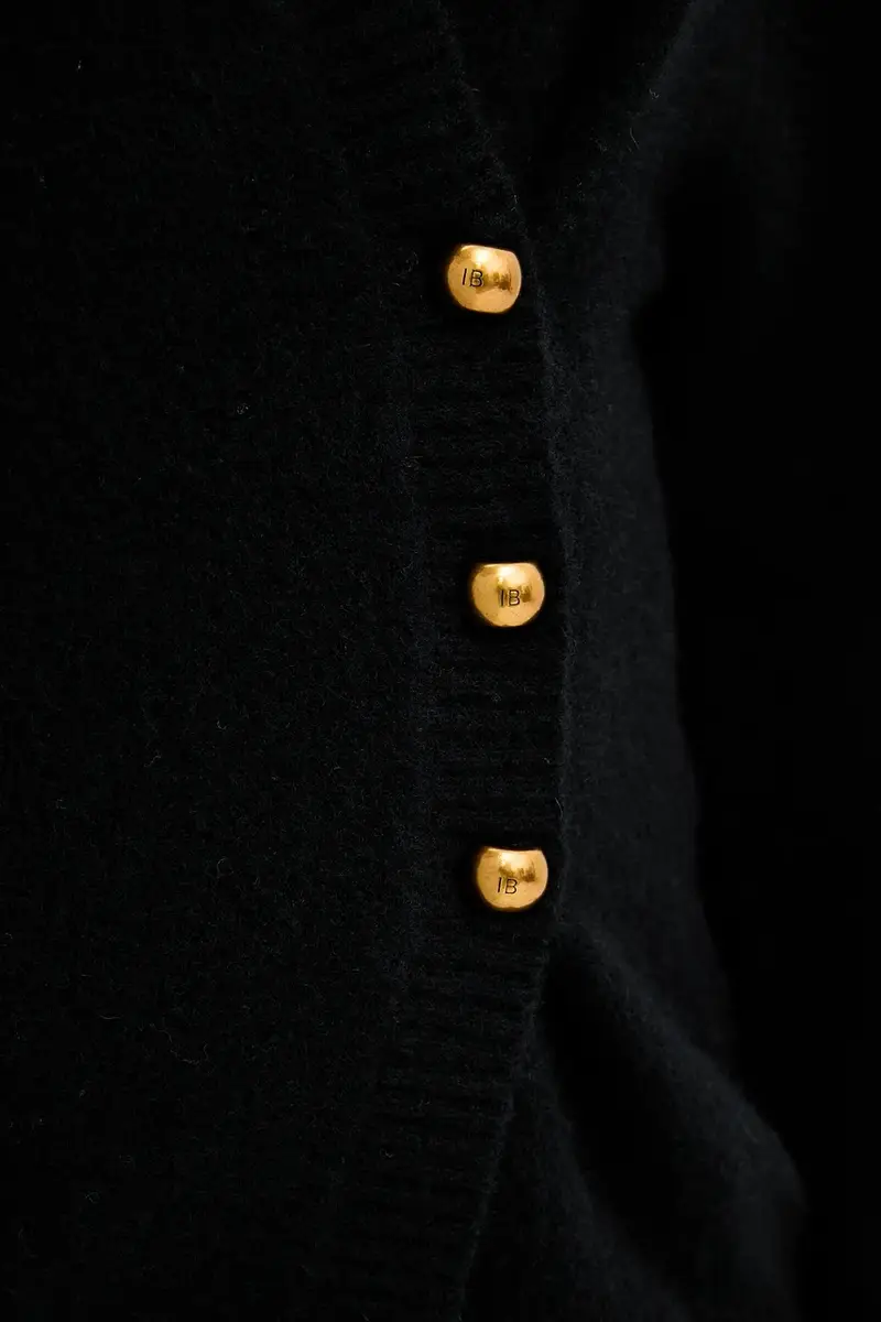 cardigan con lana colore nero IS25FW-M152-F007 miniatura 4