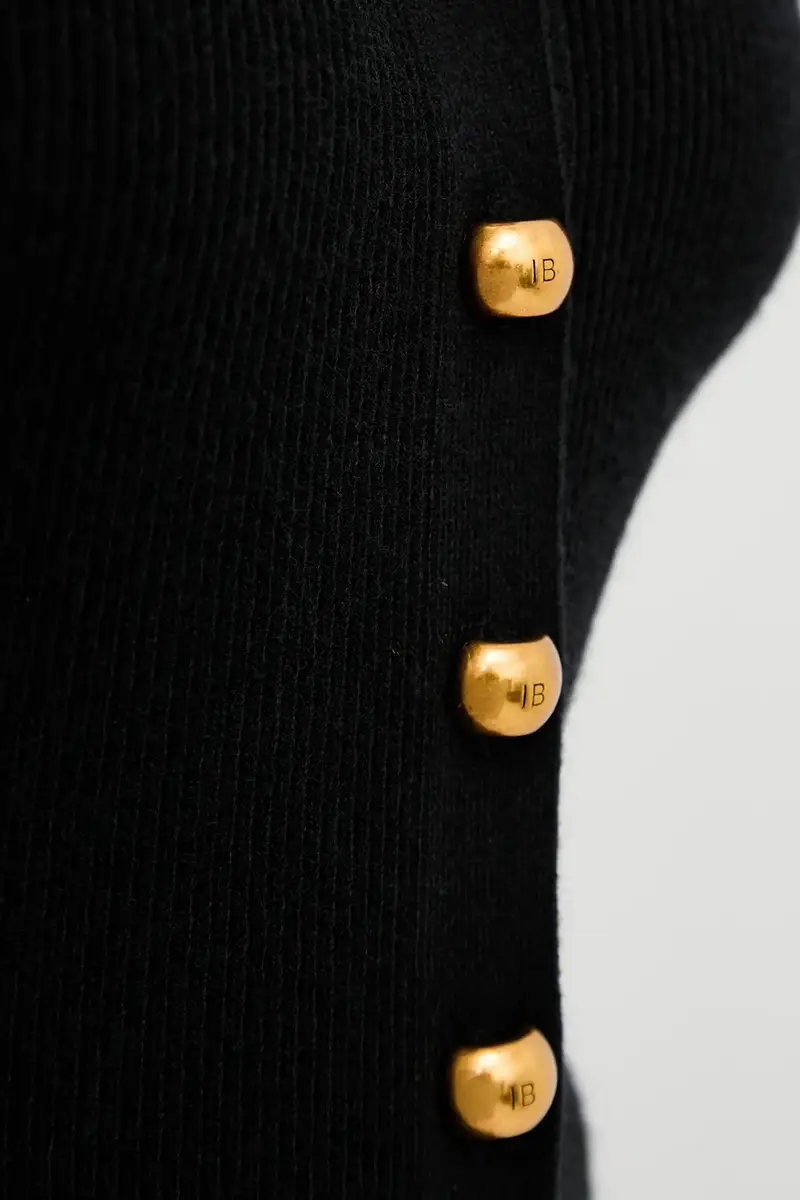 cardigan con lana colore nero IS25FW-M154-F008 miniatura 5