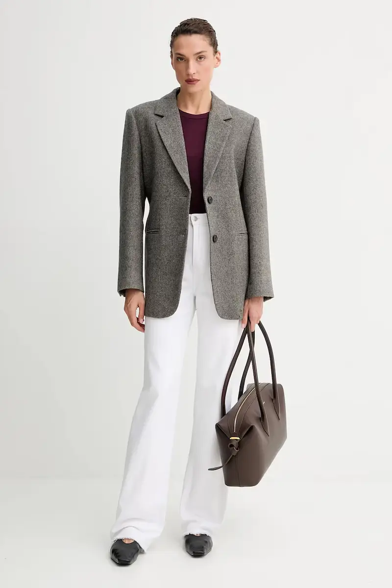 giacca con lana colore grigio IS25FW-J082-T012 miniatura 2