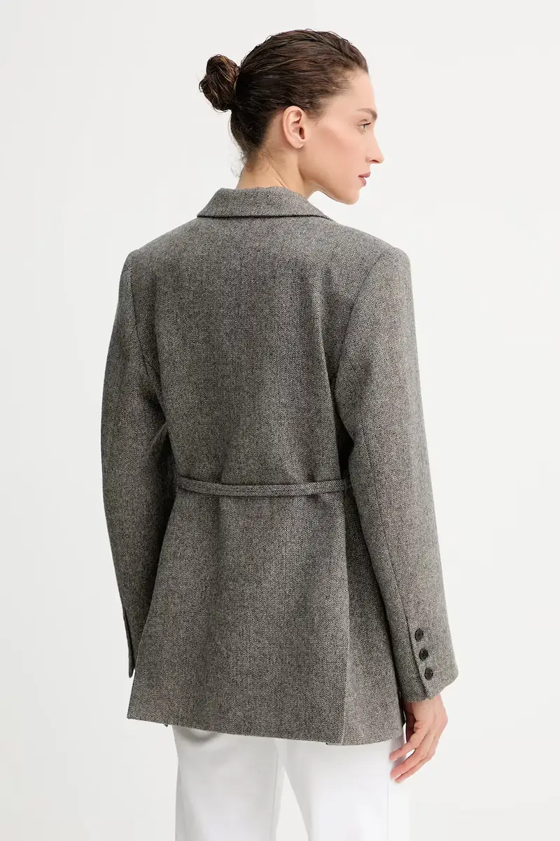 giacca con lana colore grigio IS25FW-J082-T012 miniatura 3